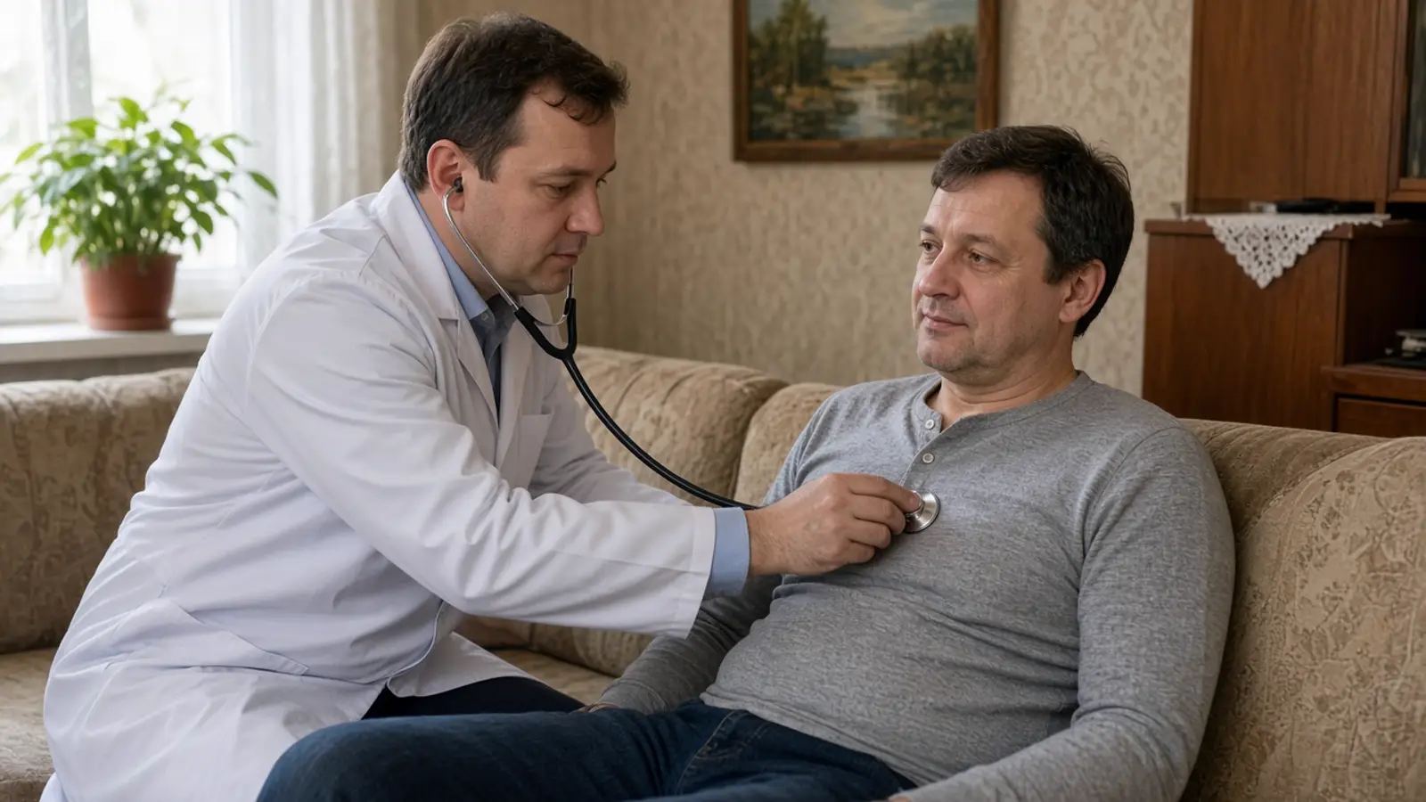 Осмотр пациента перед капельницей в Кинешме